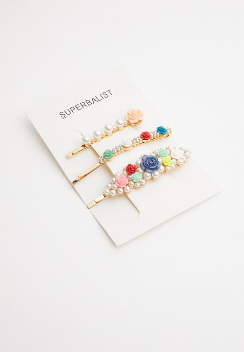 Superbalist - Flower hair slide set-multi