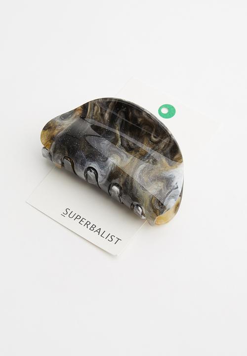 Superbalist - Marbled effect hair claw - grey