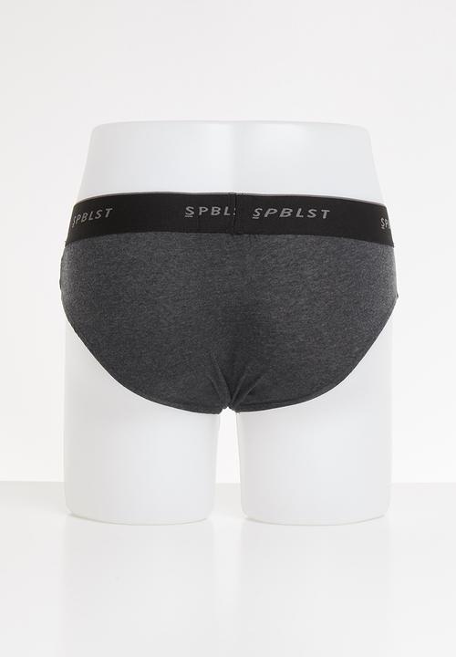 Superbalist - briefs - charcoal melange