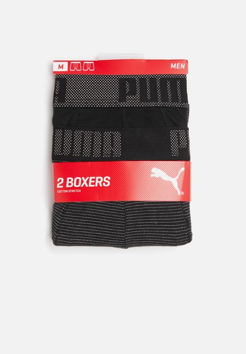PUMA - Puma birdfeet stripe boxer 2 pack - black 