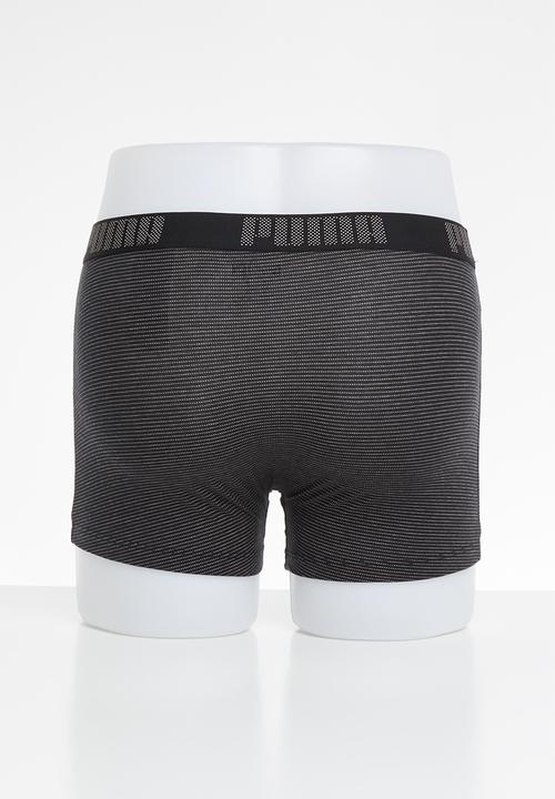 PUMA - Puma birdfeet stripe boxer 2 pack - black 