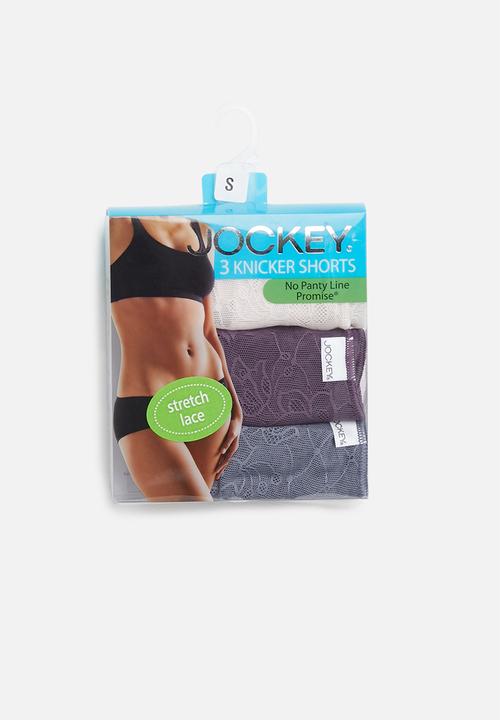 Jockey - No panty line 3 pack ladies lace knicker - multi