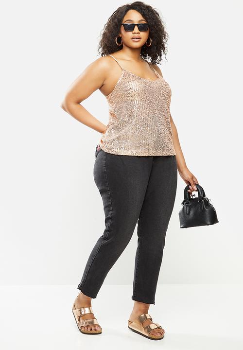 Blake - Sequin cami top - rose gold
