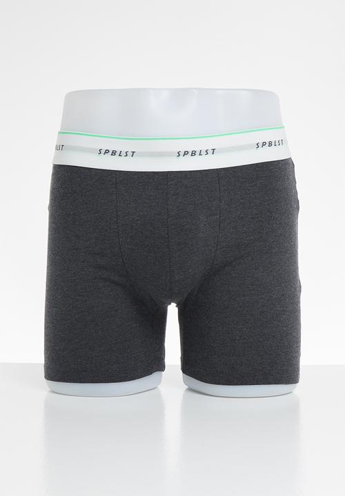 Superbalist - 2 Pack Ryder long boxer briefs - charcoal
