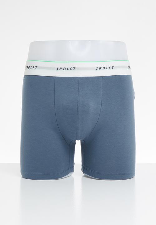 Superbalist - 2-pack Ryder long boxer briefs - blue & red 