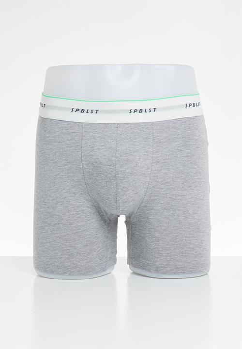 Superbalist - 2 Pack Ryder long boxer briefs - blue & grey 