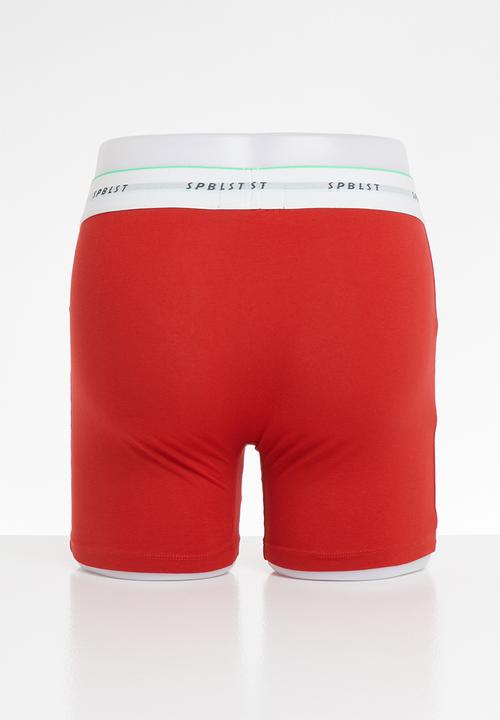 Superbalist - 2 Pack Ryder long boxer briefs - red & grey 