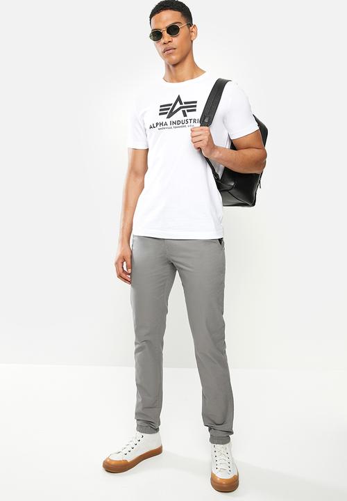 Alpha Industries - Alpha logo print tee - white