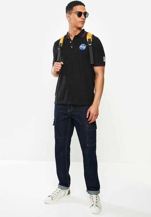 Alpha Industries - Nasa polo - black