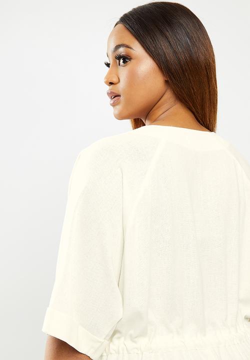edit Plus - Linen rope dress - milk