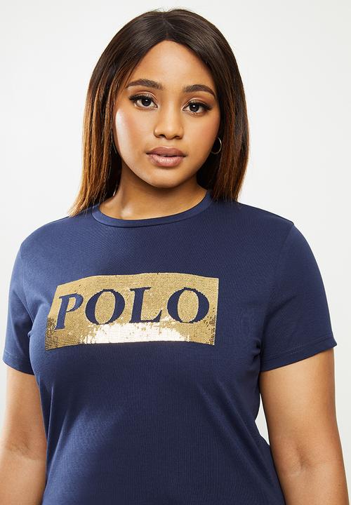 POLO - Plus Jo short sleeve sequin tee - navy