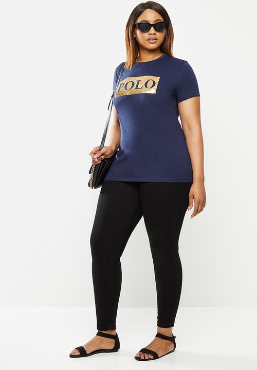 POLO - Plus Jo short sleeve sequin tee - navy