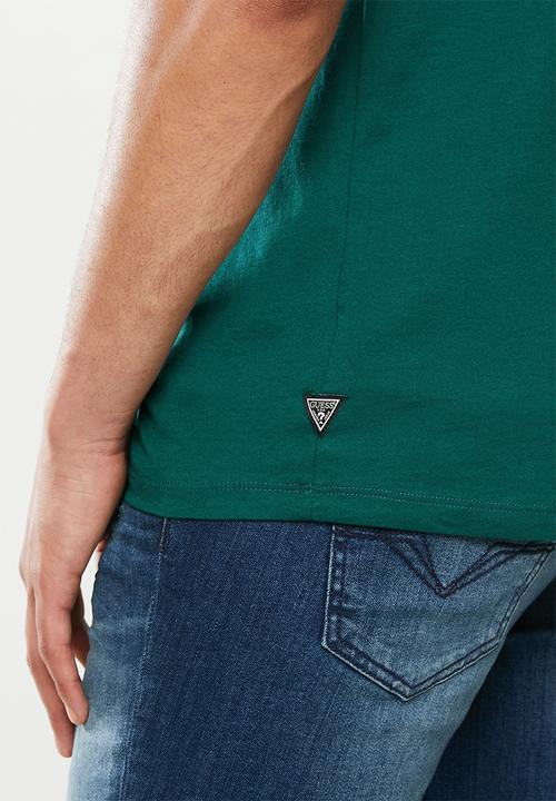 GUESS - Short sleeve guess shadow triangle - green