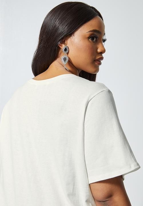 Superbalist - V-neck tiered midi dress - milk
