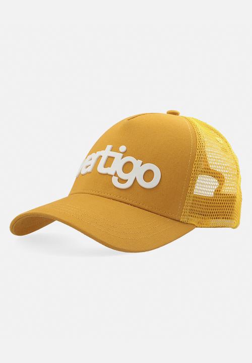 Vertigo - Mens vertigo embroidered cap - mustard