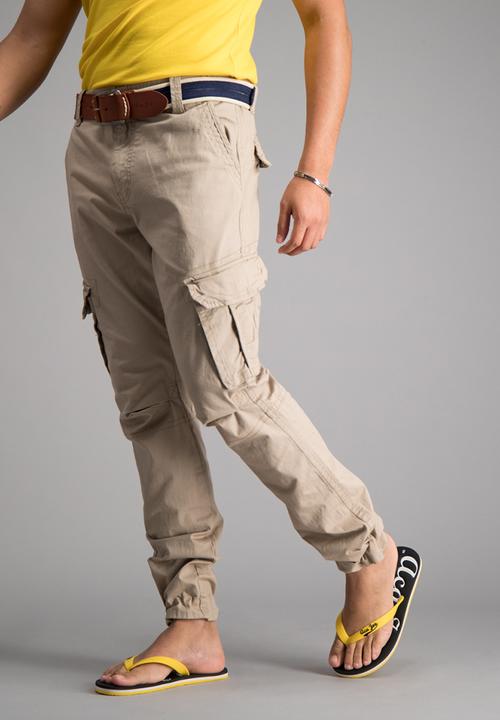 Aca Joe - Mens Aca Joe cargo pants - khaki 