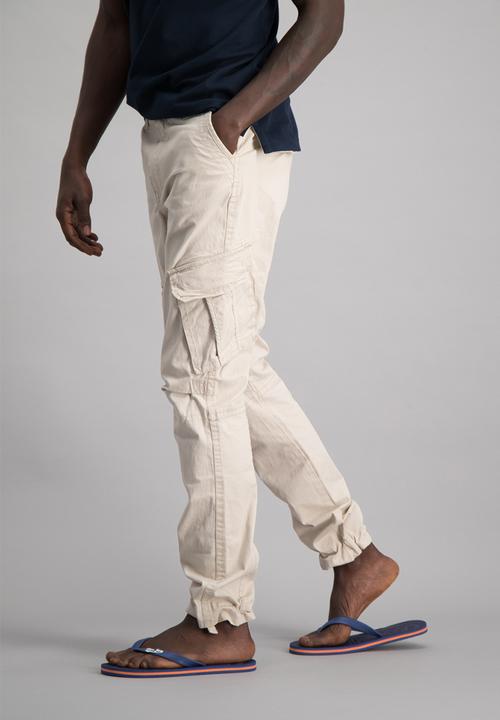 Aca Joe - Mens Aca Joe cargo pants - stone 
