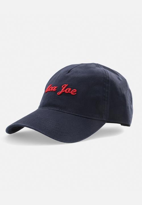 Aca Joe - Mens aca joe embroidered logo cap - navy/ red