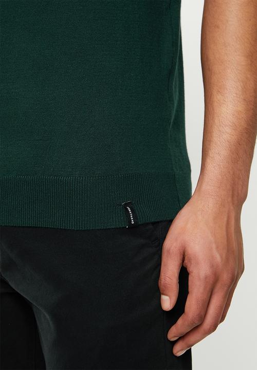 Jonathan D - Short sleeve knitted turtle neck - green