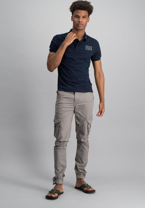 Aca Joe - Mens plaque logo golfer - navy 
