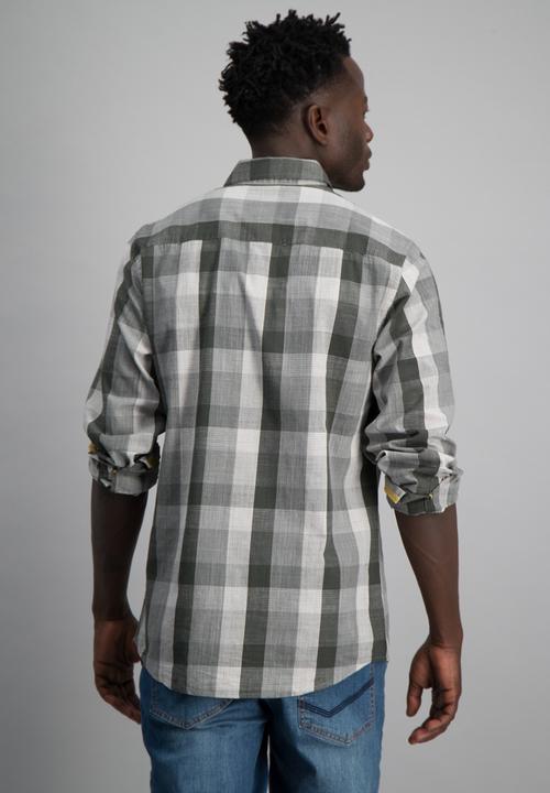 Aca Joe - Mens aca joe check long sleeve shirt - multi 