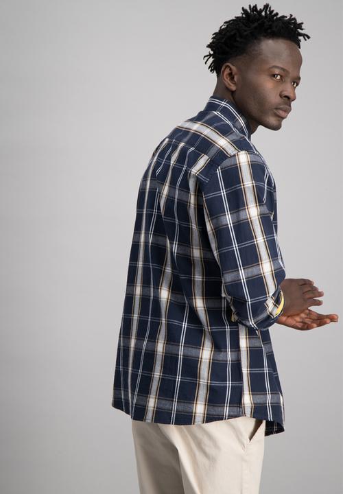 Aca Joe - Mens aca joe check long sleeve shirt - multi 