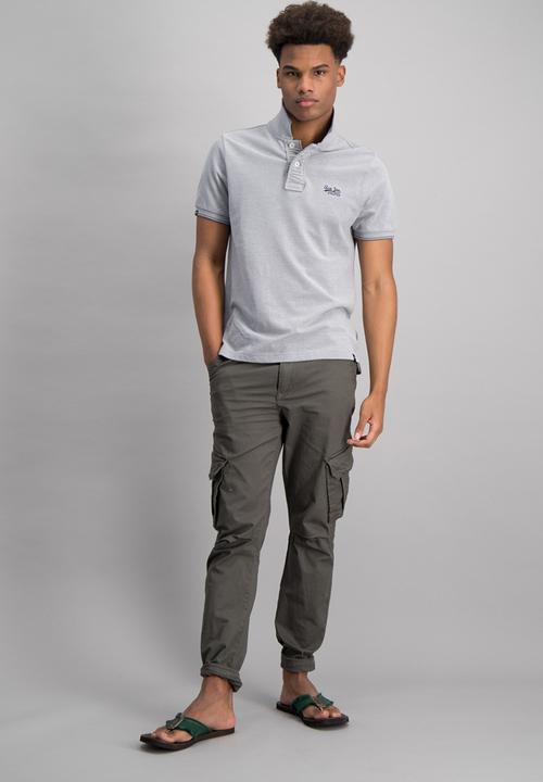 Aca Joe - Mens oxford golfer - grey