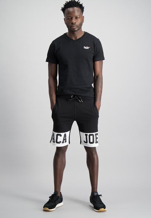 Aca Joe - Mens aca joe unbrushed fleece shorts - black 