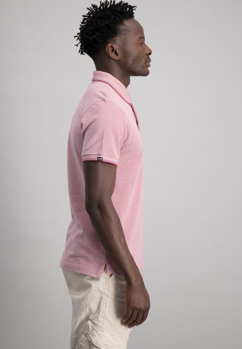 Aca Joe - Mens oxford golfer - burgundy 