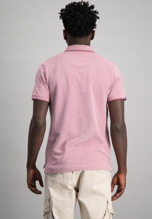 Aca Joe - Mens oxford golfer - burgundy 