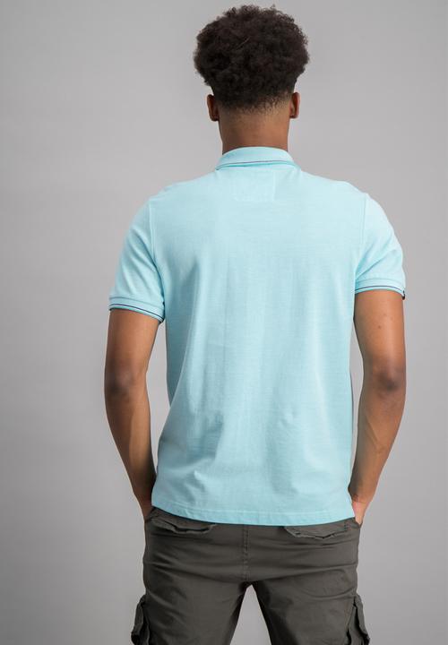 Aca Joe - Mens oxford golfer - light blue 