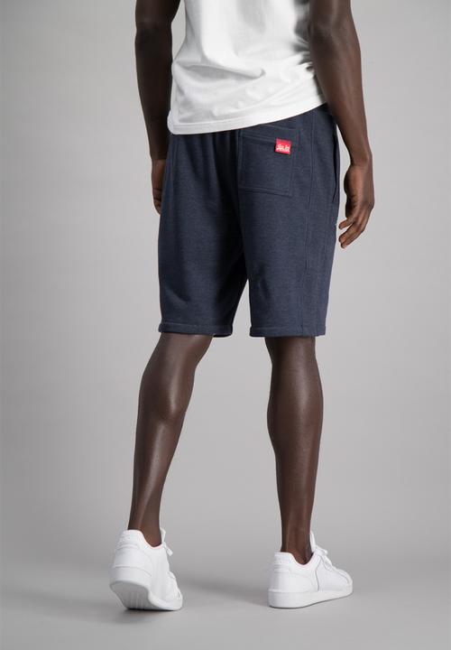 Aca Joe - Mens aca joe unbrushed fleece shorts - navy 