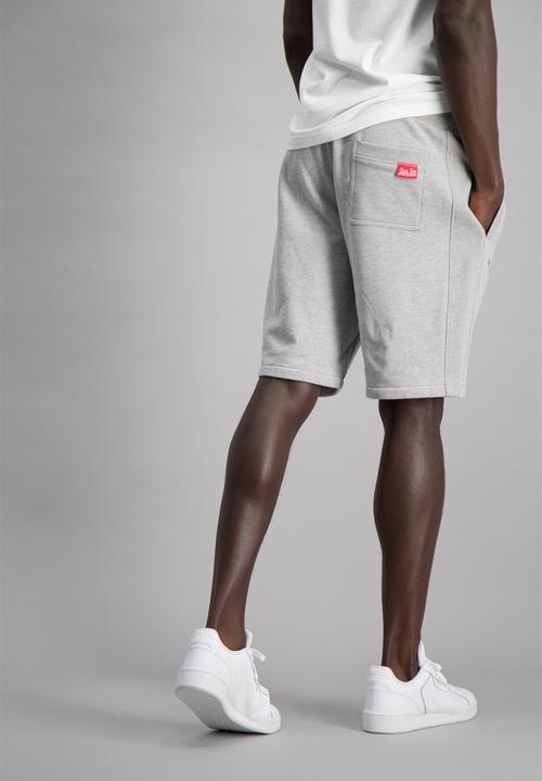 Aca Joe - Mens aca joe unbrushed fleece shorts - grey 