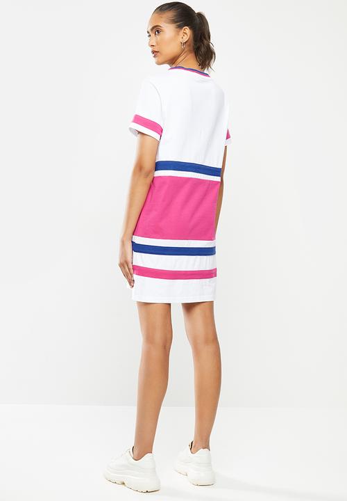 FILA - Stella T-shirt dress - white & pink 