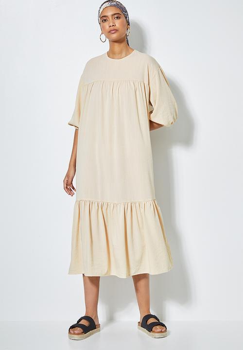 Superbalist - Empire cutline textured maxi dress - cement
