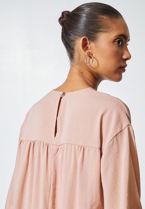 Superbalist - Empire cutline textured maxi dress - dusty pink