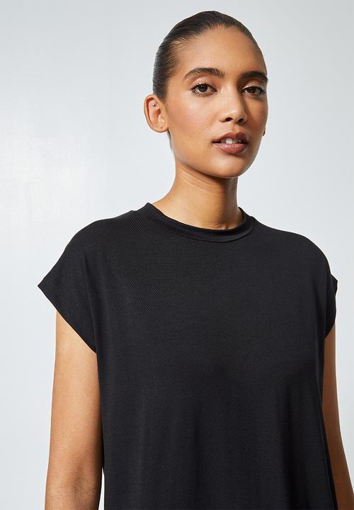 Superbalist - Cap sleeve T-shirt  - black