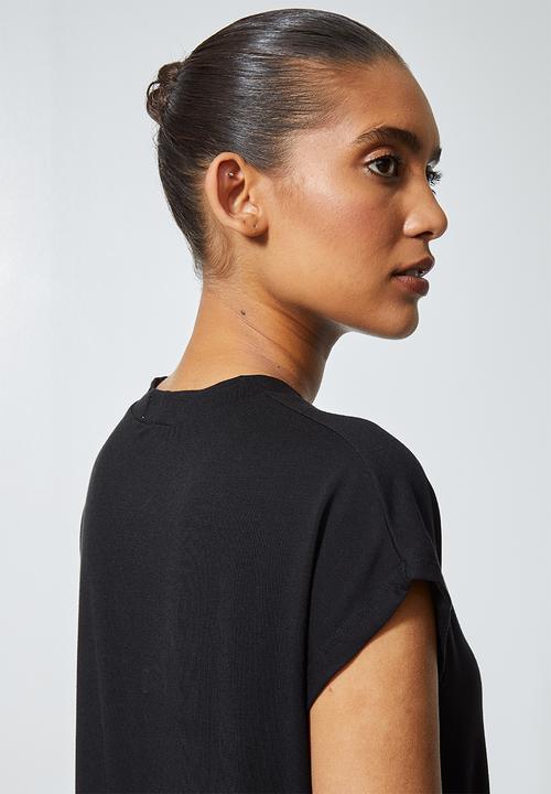 Superbalist - Cap sleeve T-shirt  - black