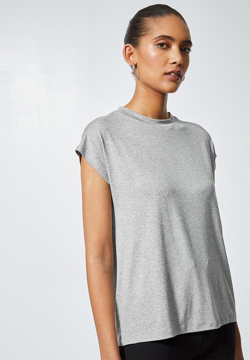 Superbalist - Cap sleeve T-shirt - light grey melange