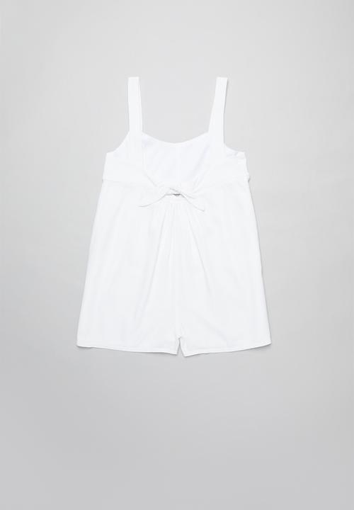Superbalist - Cut out detail playsuit - white