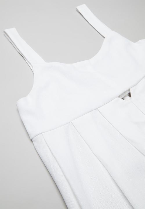 Superbalist - Cut out detail playsuit - white