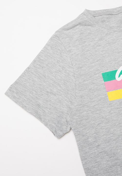 Rebel Republic - Printed short sleeve tee - grey