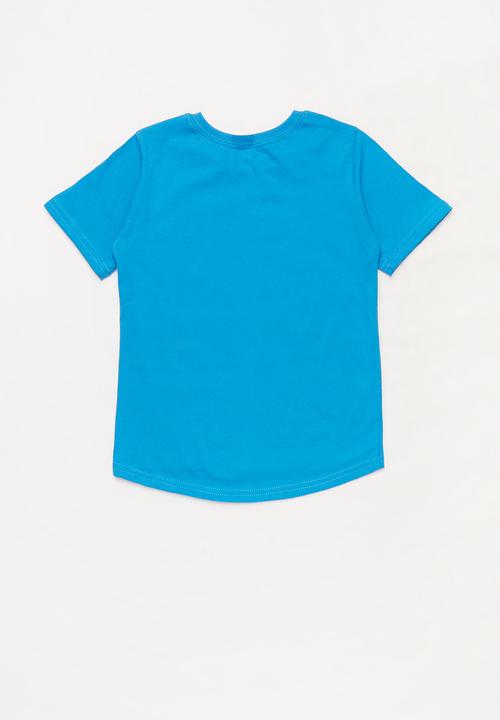 Pop Candy - Curved hem surf tee - blue