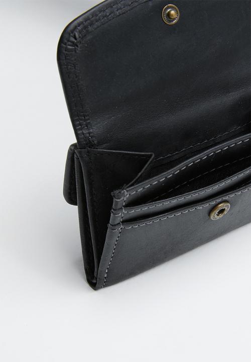 POLO - Tuscany leather mini billfold - black