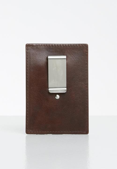 POLO - Etosha wallets small money clip wallet - brown