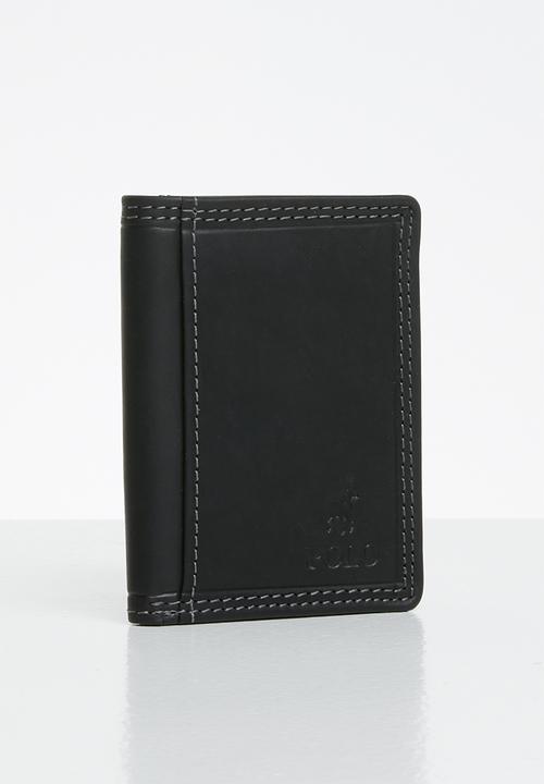 POLO - Tuscany leather credit card wallet - black