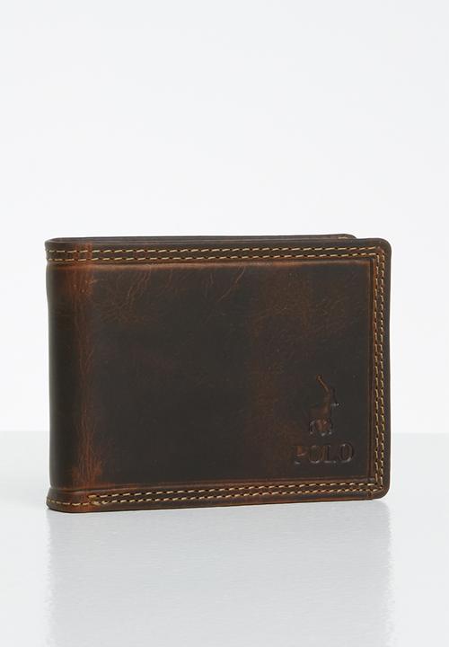 POLO - Tuscany leather sml multicard coin wallet - brown