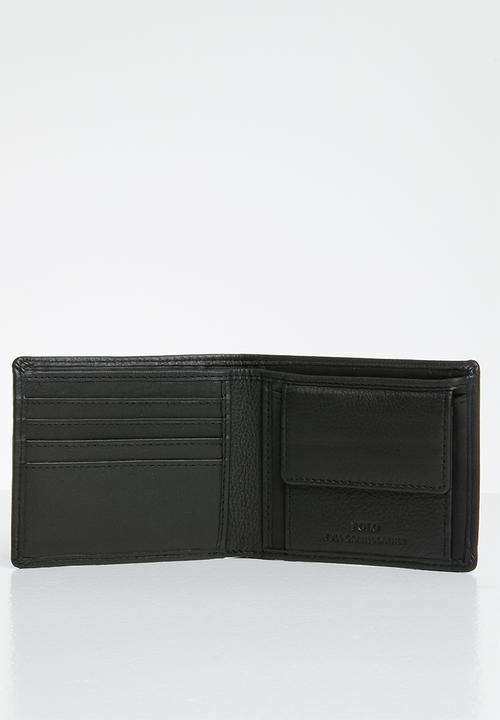 POLO - Nappa billfold with coin sec - black