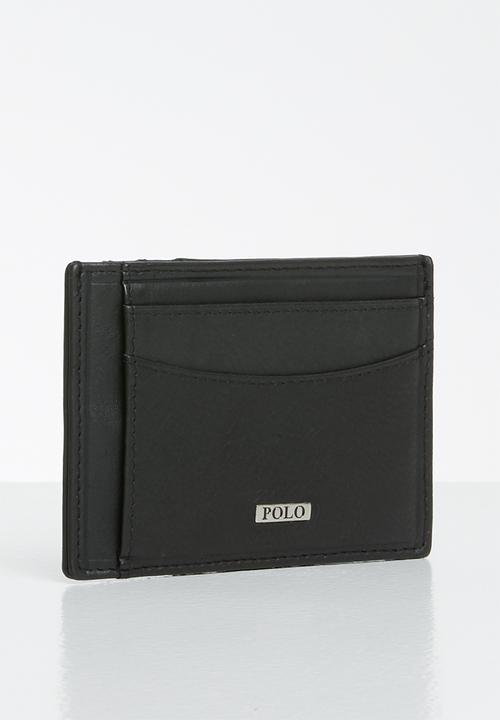 POLO - Nappa credit card wallet - black