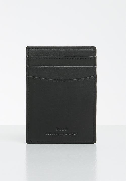 POLO - Nappa credit card wallet - black
